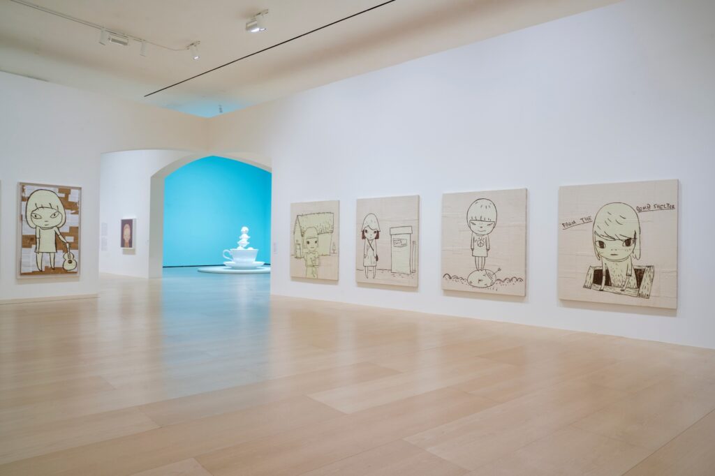 Yoshitomo Nara, exhibition view, Guggenheim Bilbao, 2024 –  Courtesy Business Press srl