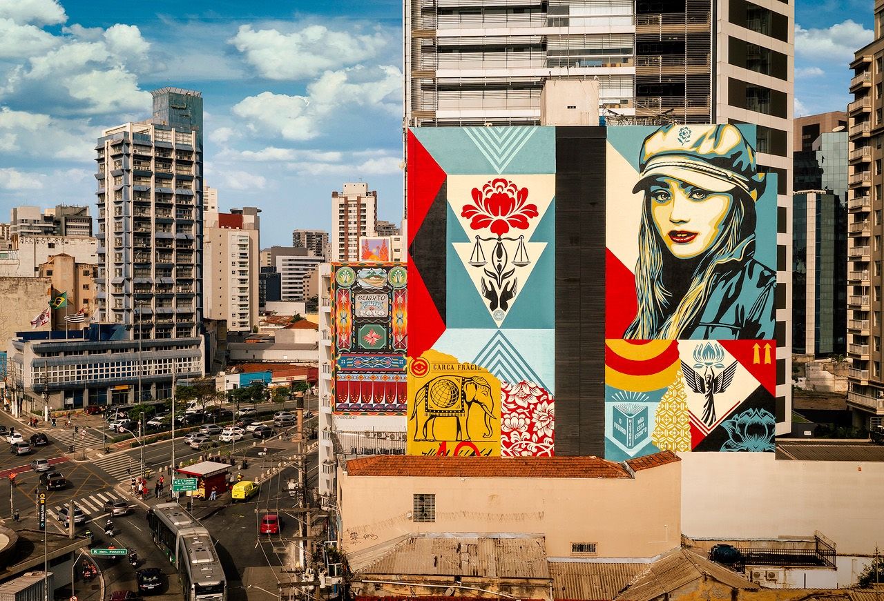 Shepard Fairey (Obey), Carga Frágil (2021), São Paulo - Brazil, Courtesy Artist ObeyGiant.com, Ph. Jon Furlong