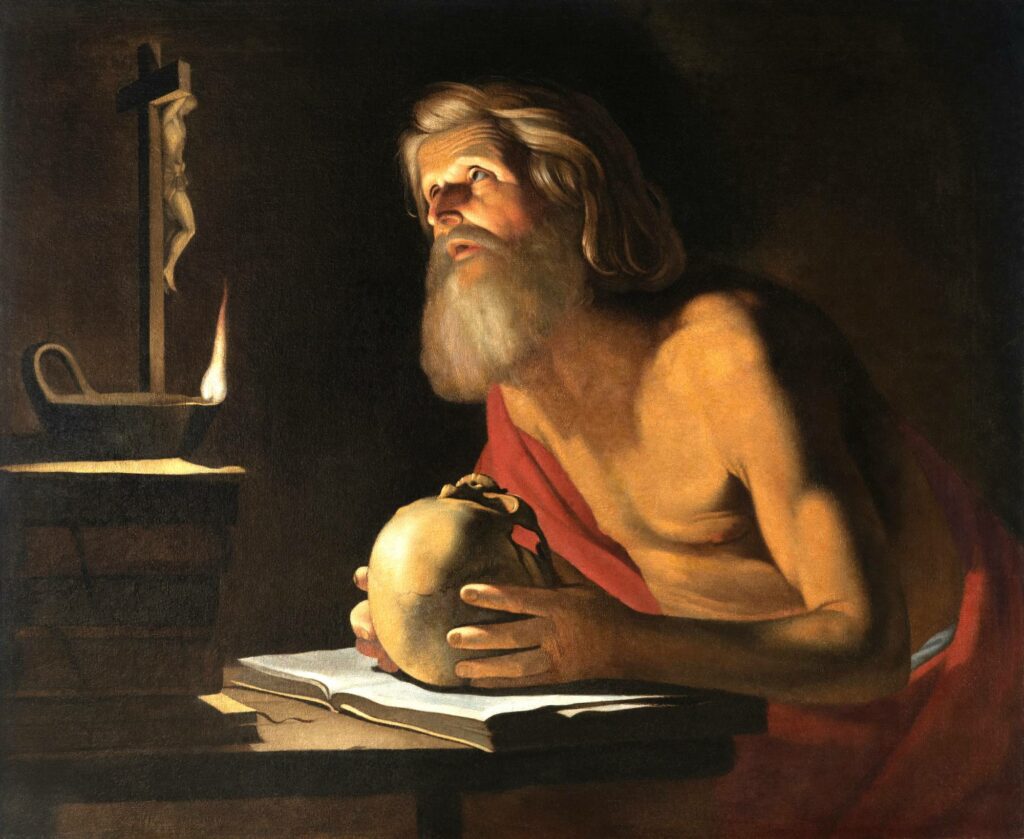 Maestro del Lume di Candela, San Girolamo in preghiera, c. 1630-1635, Collezione privata - Courtesy Associazione MetaMorfosi 