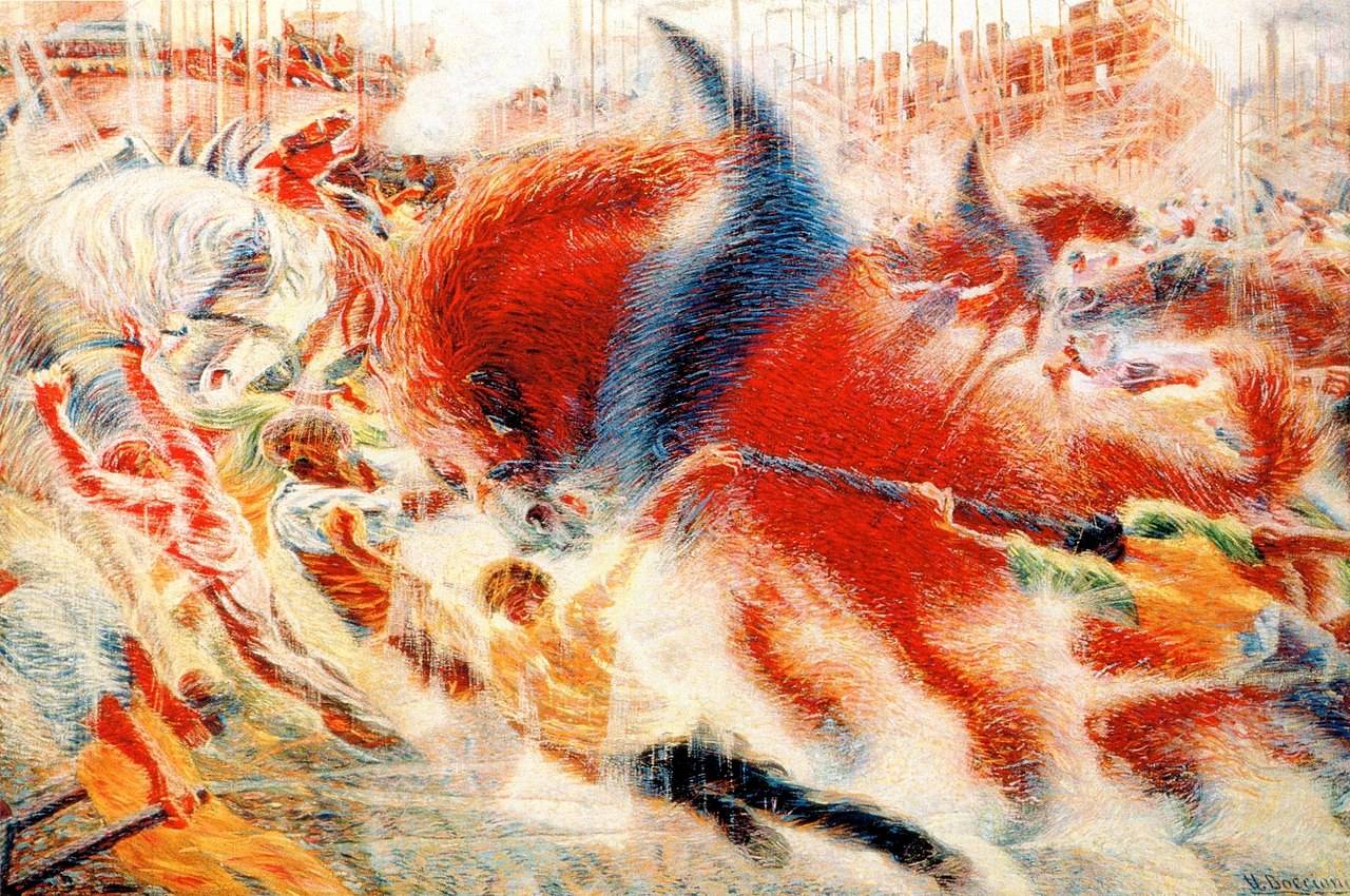 Umberto Boccioni, La città che sale, 1910-1911, Museum of Modern Art, New York