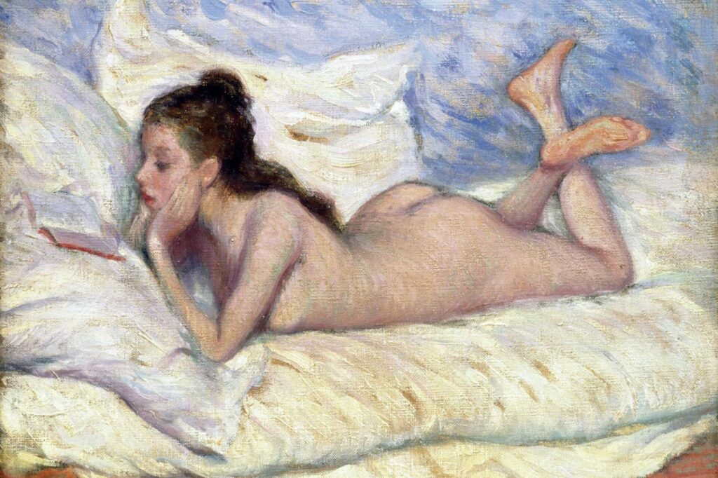 Federico Zandomeneghi, La lecture, 1886 circa, olio su tela, 18 x 24 cm. Collezione privata