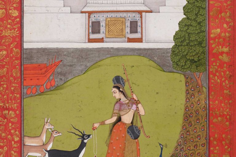 Kishan Todi Ragini , foglio tratto da una serie di ragamala Hyderabad, 1775-1800, Museo Rietberg, legato di Alice Boner