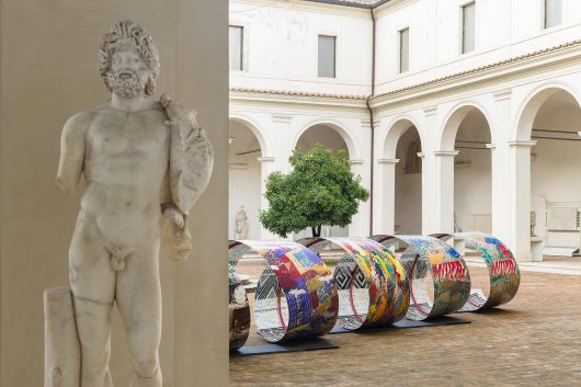 Columna mutãtio - LA SPIRALE, Installation view – Courtesy Museo nazionale Romano e l'artista, ph Sebastiano Luciano