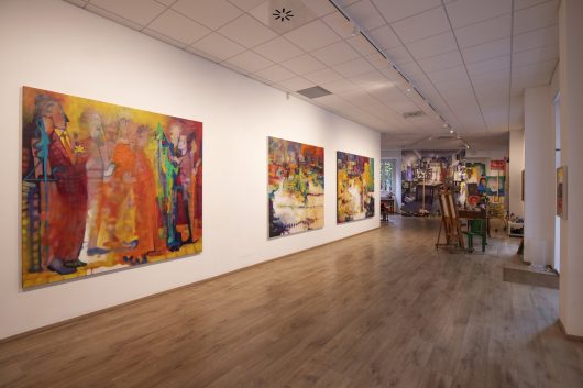 Marco Cingolani, Atelier du peintre. Piccola antologia di colori, persone, opere e omissioni, exhibition view, Galleria Gaburro, 2024 - Courtesy Galleria Gaburro, photo credit Anna Pendoli