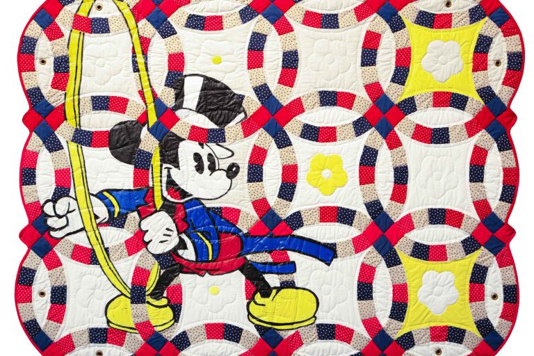 Ronnie Cutrone, Ringmaster, 1993, cm 100x124, acrilico su quilt - Courtesy Lorenzelli arte